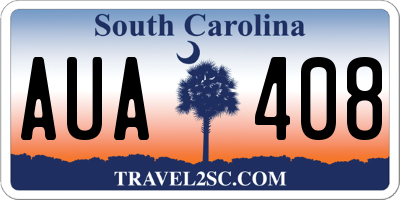 SC license plate AUA408
