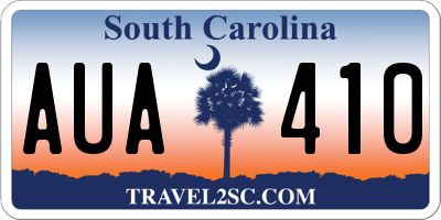 SC license plate AUA410