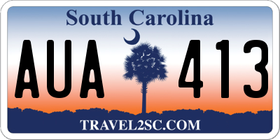 SC license plate AUA413