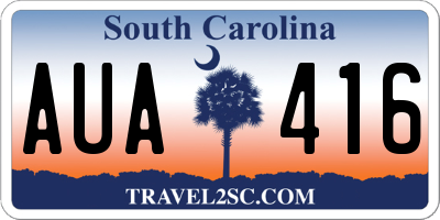 SC license plate AUA416