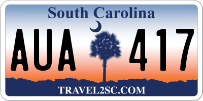 SC license plate AUA417
