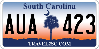 SC license plate AUA423