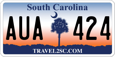 SC license plate AUA424
