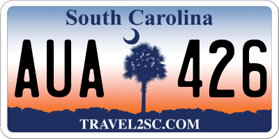 SC license plate AUA426