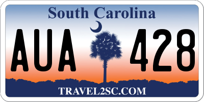 SC license plate AUA428