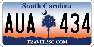 SC license plate AUA434