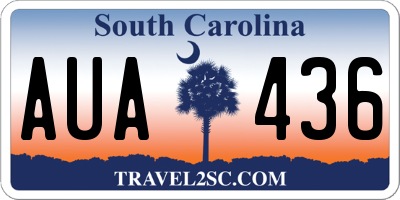SC license plate AUA436