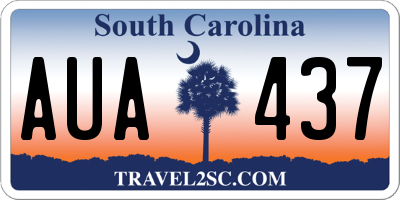 SC license plate AUA437