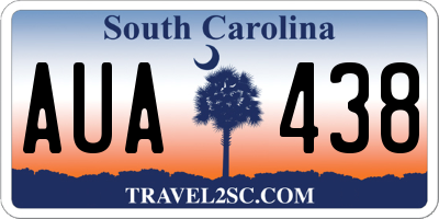 SC license plate AUA438