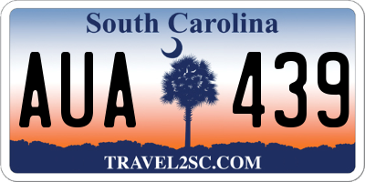 SC license plate AUA439