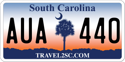 SC license plate AUA440