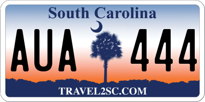 SC license plate AUA444