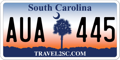 SC license plate AUA445