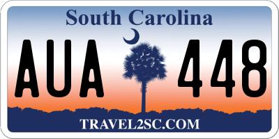 SC license plate AUA448