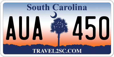 SC license plate AUA450