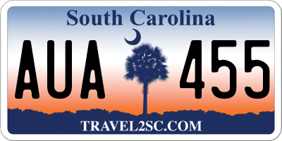SC license plate AUA455