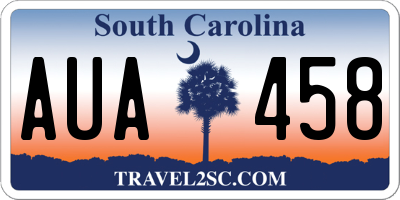 SC license plate AUA458