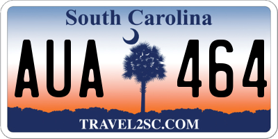 SC license plate AUA464