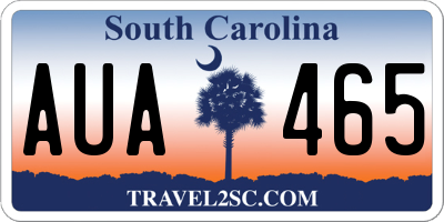 SC license plate AUA465
