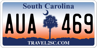 SC license plate AUA469