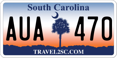SC license plate AUA470