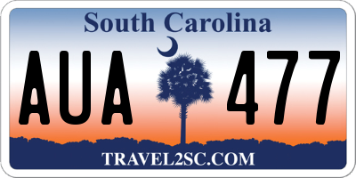 SC license plate AUA477