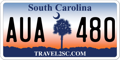 SC license plate AUA480