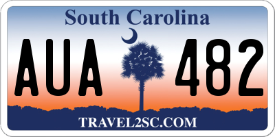 SC license plate AUA482