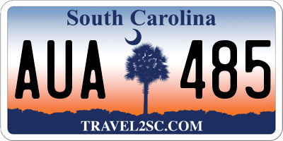 SC license plate AUA485
