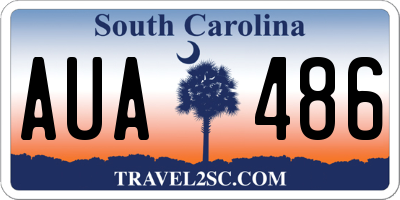 SC license plate AUA486