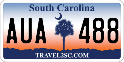 SC license plate AUA488