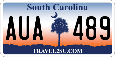 SC license plate AUA489