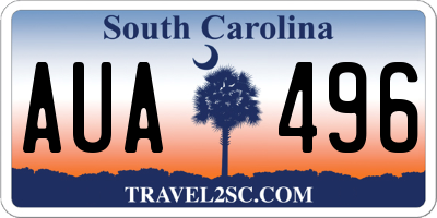 SC license plate AUA496