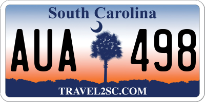 SC license plate AUA498
