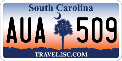 SC license plate AUA509