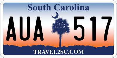SC license plate AUA517