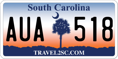 SC license plate AUA518
