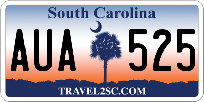 SC license plate AUA525