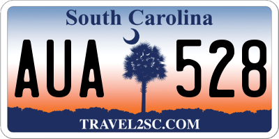 SC license plate AUA528