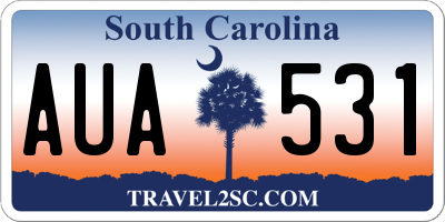 SC license plate AUA531