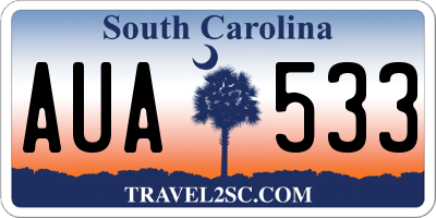 SC license plate AUA533