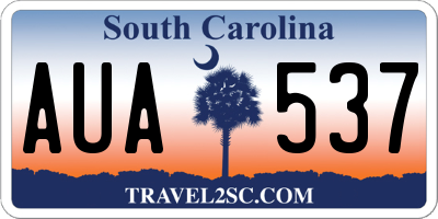 SC license plate AUA537
