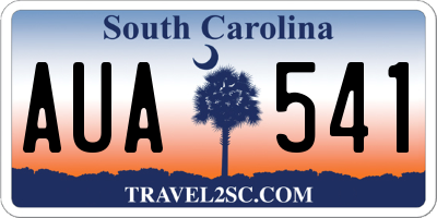SC license plate AUA541