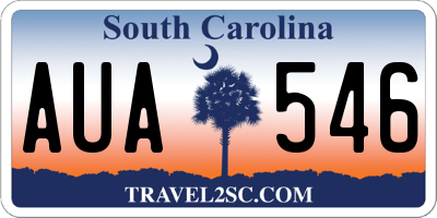SC license plate AUA546