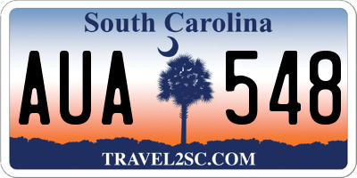 SC license plate AUA548