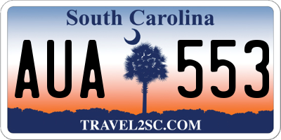 SC license plate AUA553