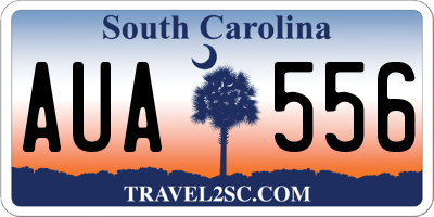 SC license plate AUA556