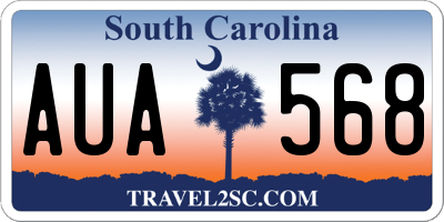 SC license plate AUA568