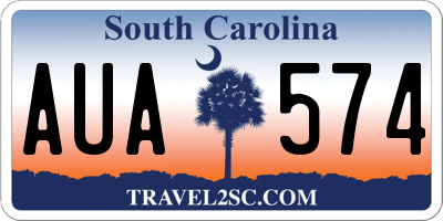 SC license plate AUA574