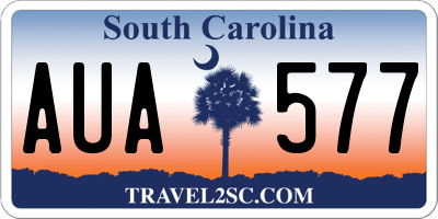 SC license plate AUA577